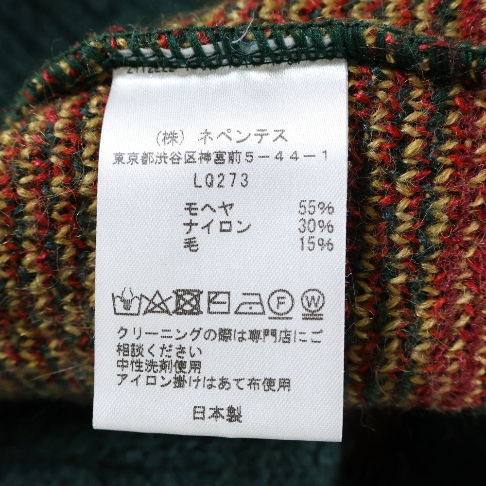 Needles(ニードルス) 22AW TARTAN MOHAIR CARDIGAN タータンチェック モヘアカーディガン ニット マルチカラー LQ273