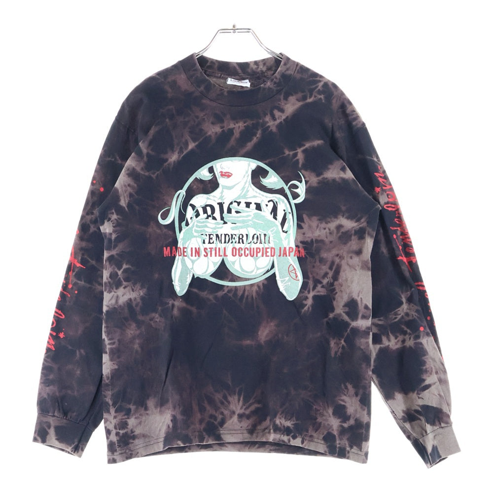 TENDERLOIN(テンダーロイン) ACID PC L/S TEE アシッド タイダイ プリント 長袖Tシャツ カットソー マルチカラー