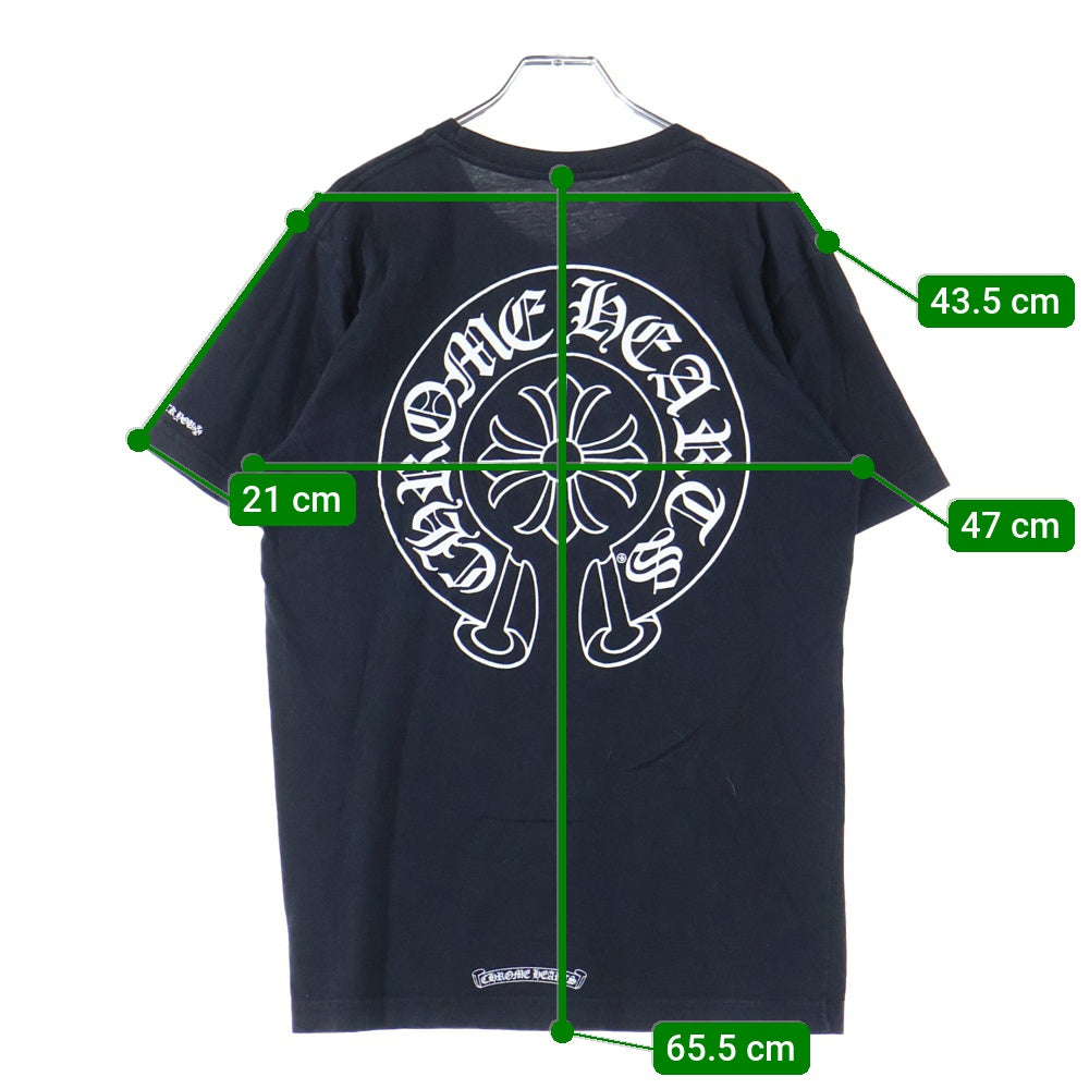 CHROME HEARTS(クロムハーツ) Horseshoe S/S Tee ホースシューロゴ プリントTシャツ 半袖カットソー ブラック