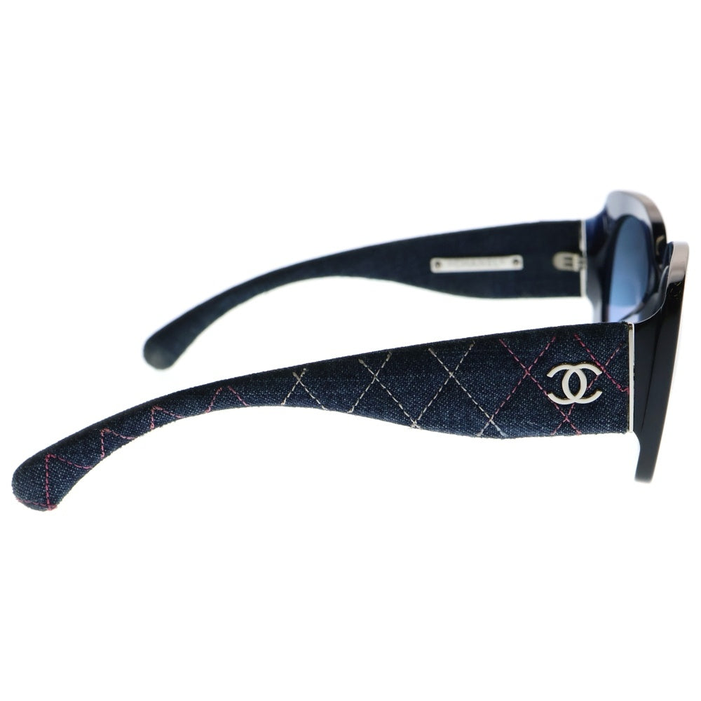 CHANEL(シャネル) スクエアー シェイプ ココマーク デニム 眼鏡 サングラス ブルー/インディゴ 5406-A