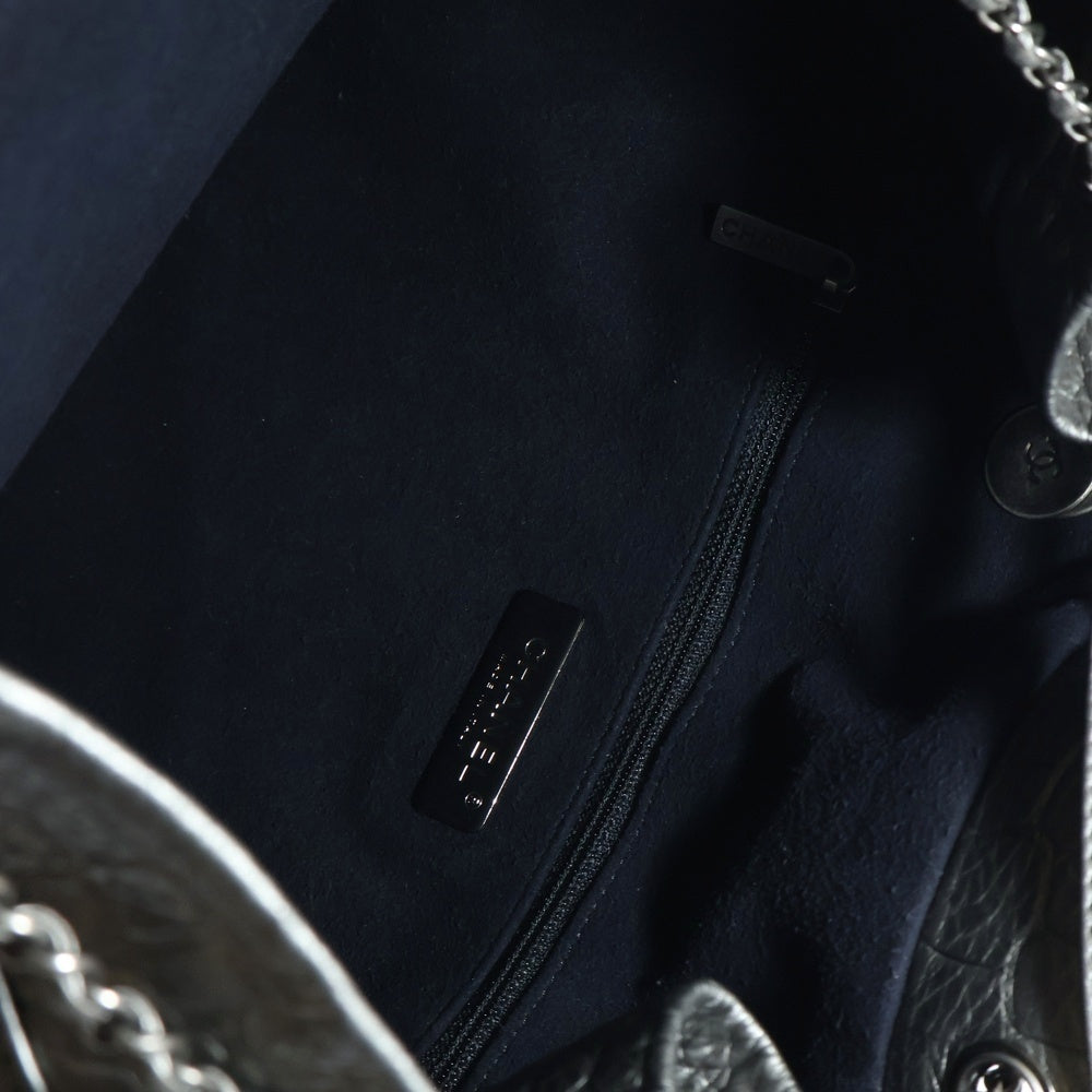 CHANEL(シャネル) SILVER CROC EMBOSSED LEATHER BACK PACK クロコレザー ココマーク リュック バックパック シルバー 28番台