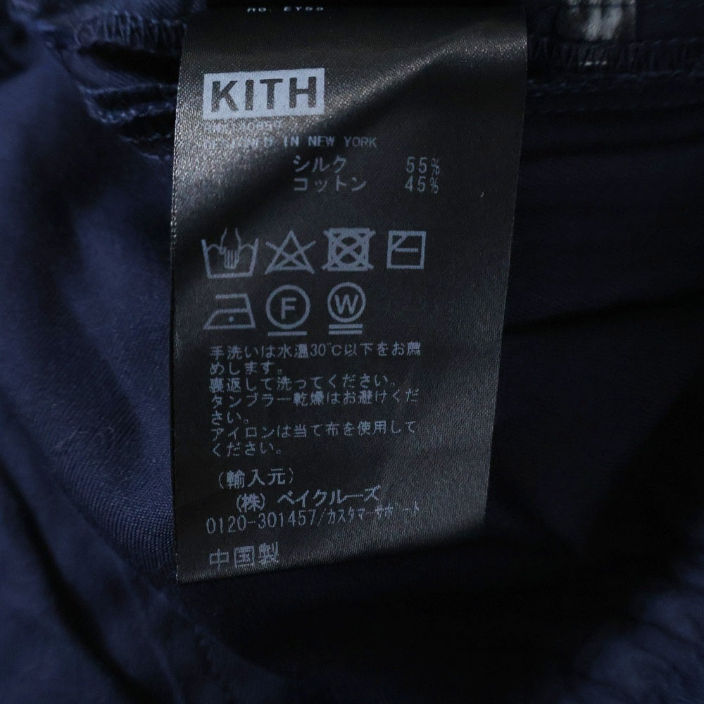 KITH(キス) トンプソン アクティブ シルク混 ショートパンツ ネイビー KHM060376