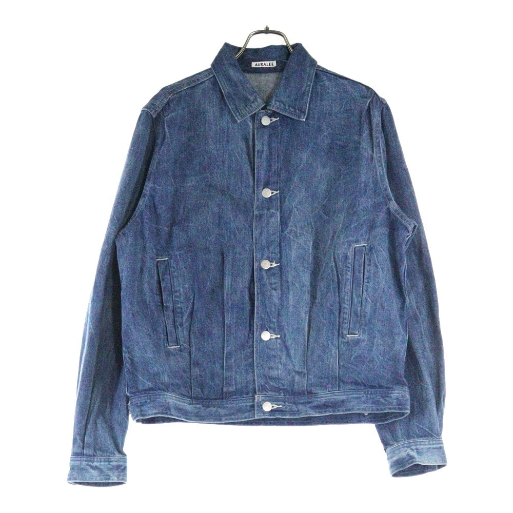 AURALEE(オーラリー) 23SS SELVEDGE LIGHT DENIM BLOUSON セルビッジ ライトデニム トラッカージャケット ブルゾン インディゴ A23SB01LE