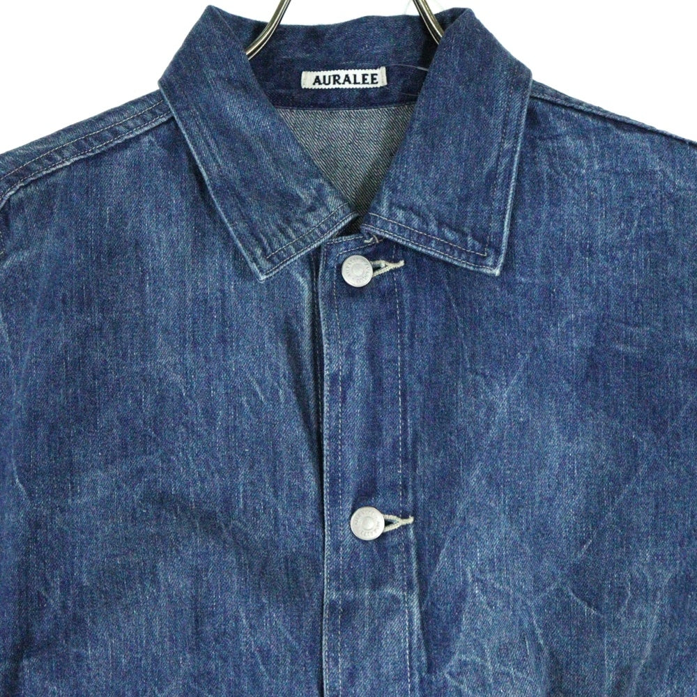 AURALEE(オーラリー) 23SS SELVEDGE LIGHT DENIM BLOUSON セルビッジ ライトデニム トラッカージャケット ブルゾン インディゴ A23SB01LE