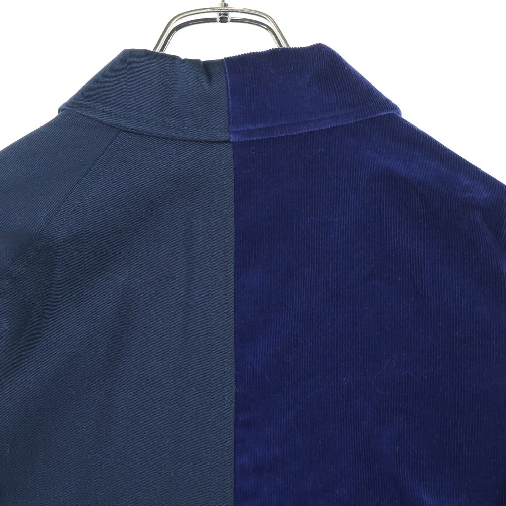 MARNI(マルニ) 22SS 異素材切替 コットン ジップアップジャケット ブルゾン ネイビー JUMU0117QU UTC084