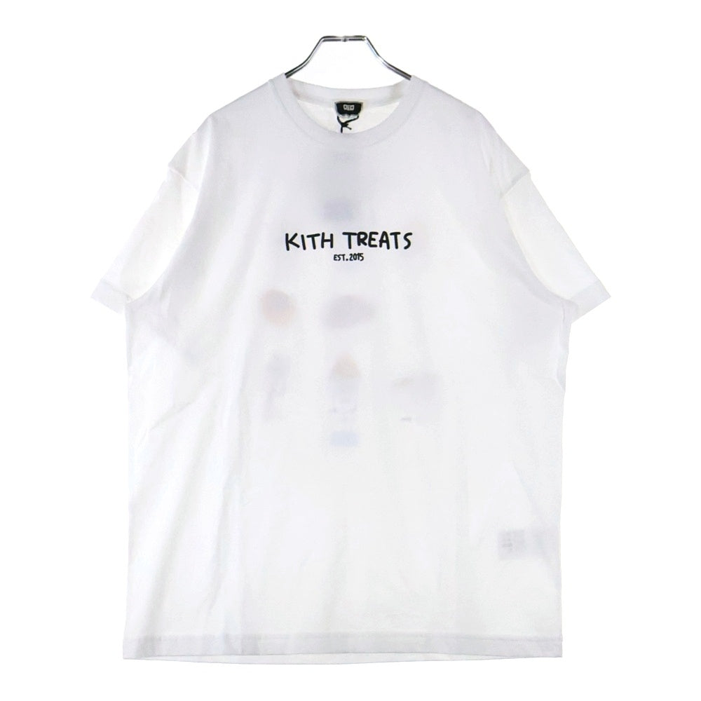 KITH(キス) 24SS Treats Mascot Tee トリート マスコット 両面プリント クルーネック 半袖Tシャツ カットソー ホワイト 24-073-066-0002-7-0