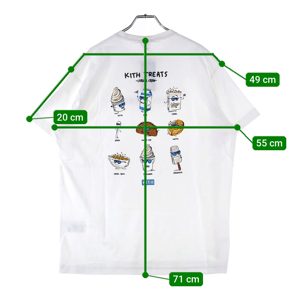 KITH(キス) 24SS Treats Mascot Tee トリート マスコット 両面プリント クルーネック 半袖Tシャツ カットソー ホワイト 24-073-066-0002-7-0