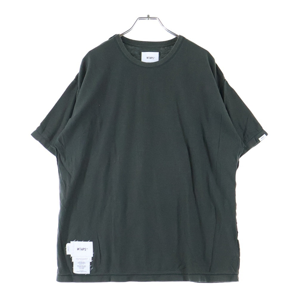 WTAPS(ダブルタップス) 22SS CROSS SS TEE COTTON バッククロスプリント クルーネック 半袖Tシャツ カットソー ダークグリーン 221ATDT-CSM15