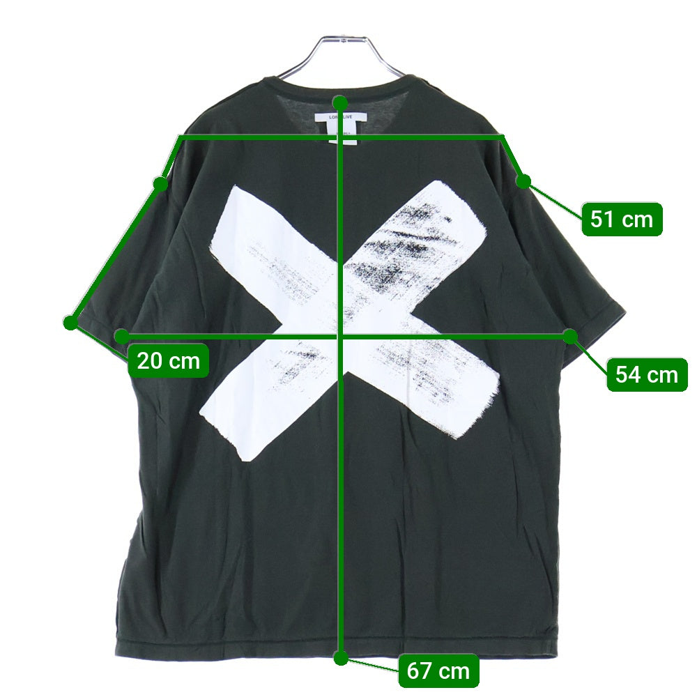 WTAPS(ダブルタップス) 22SS CROSS SS TEE COTTON バッククロスプリント クルーネック 半袖Tシャツ カットソー ダークグリーン 221ATDT-CSM15