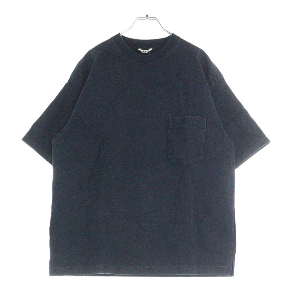 AURALEE(オーラリー) 16SS STAND-UP TEE スタンドアップ ヘビーウェイト クルーネック 半袖Tシャツ カットソー ブラック A6ST01SU
