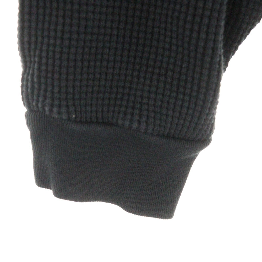 RHC Ron Herman(アールエイチシー ロンハーマン) WAFFLE PULLOVER コットンワッフル クルーネック 長袖Tシャツ カットソー ブラック 3520900043
