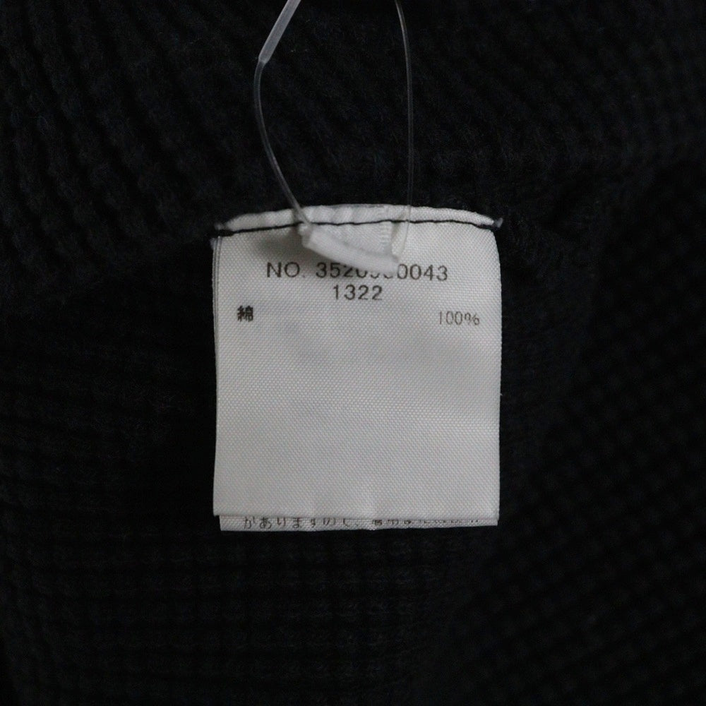 RHC Ron Herman(アールエイチシー ロンハーマン) WAFFLE PULLOVER コットンワッフル クルーネック 長袖Tシャツ カットソー ブラック 3520900043