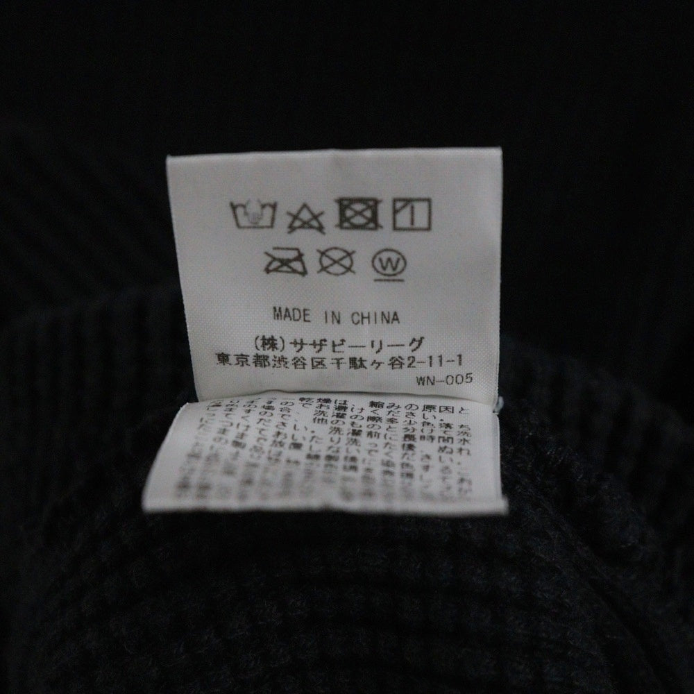 RHC Ron Herman(アールエイチシー ロンハーマン) WAFFLE PULLOVER コットンワッフル クルーネック 長袖Tシャツ カットソー ブラック 3520900043