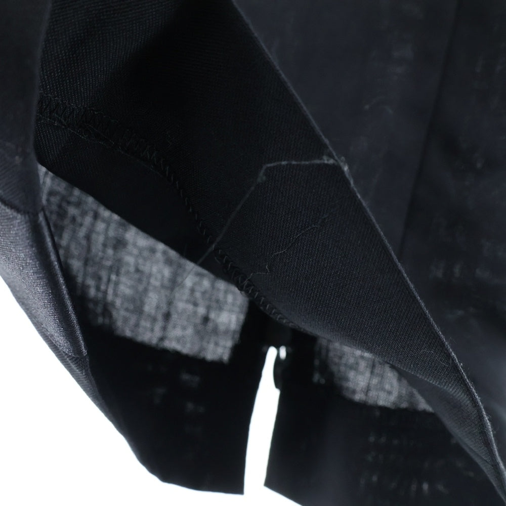 Sacai(サカイ) 23SS スカートレイヤード ノータック サイドライン ウール スラックスパンツ ブラック レディース 23-06612
