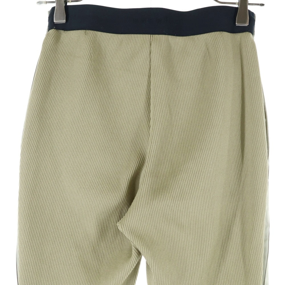 Sacai(サカイ) 23SS ウエストマーク ニットドッキング フレアパンツ カーキ レディース 23-06603