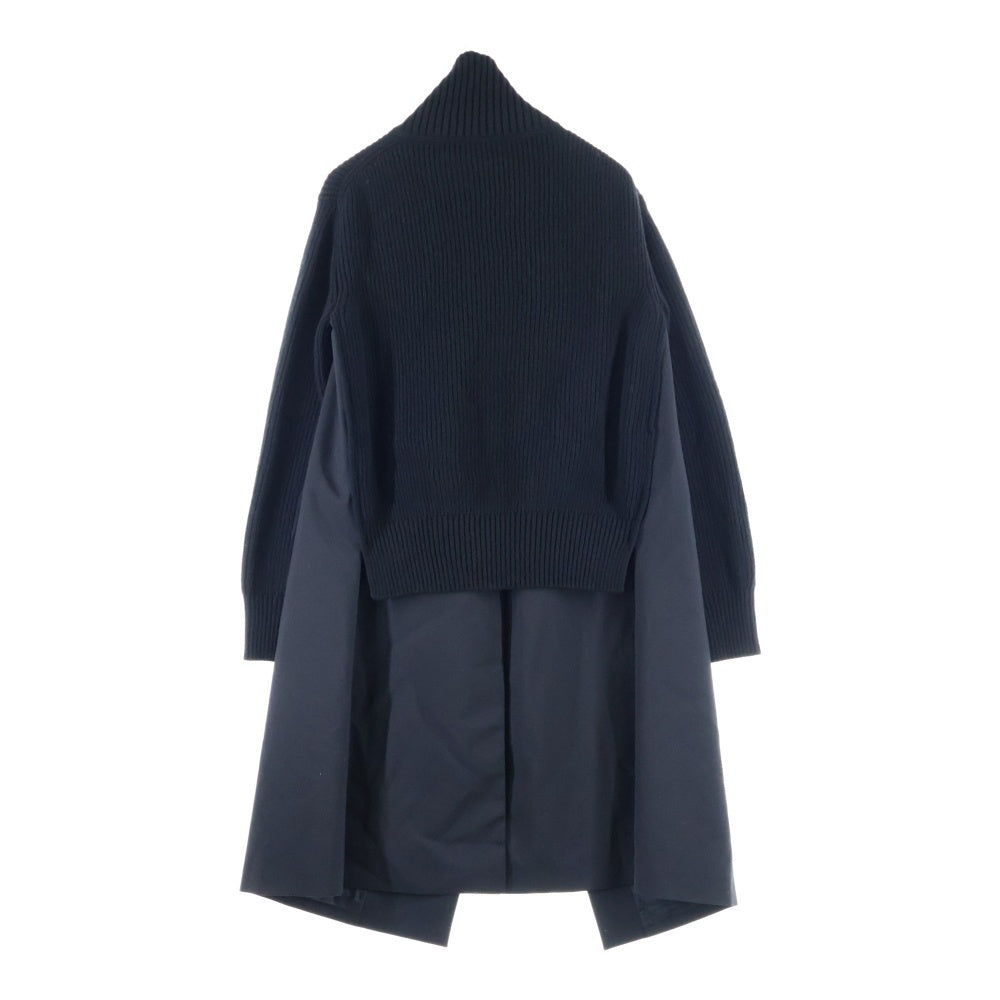 Sacai(サカイ) 23AW ニットドッキング ハイネック ジップアップ
