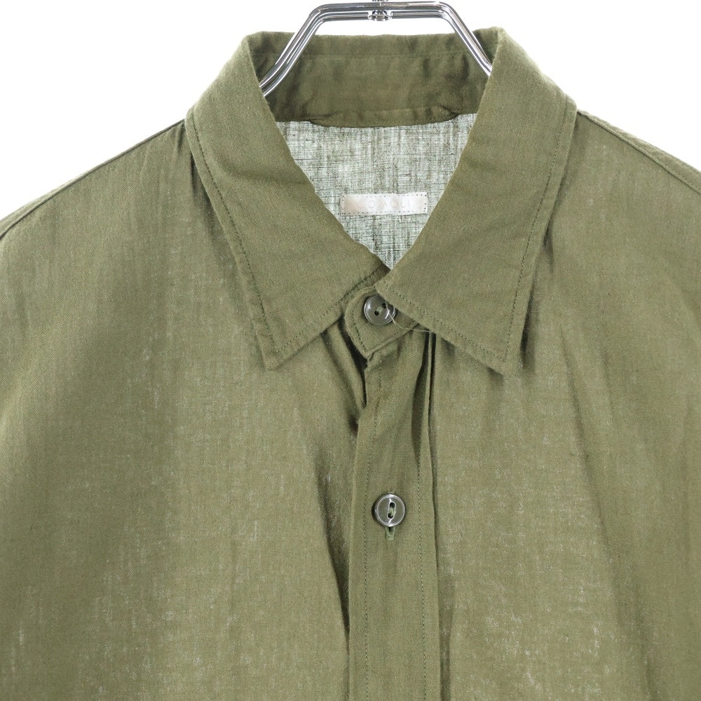 COMOLI(コモリ) 21SS ベタシャン CPO コットン 長袖シャツ カーキ T01-02011