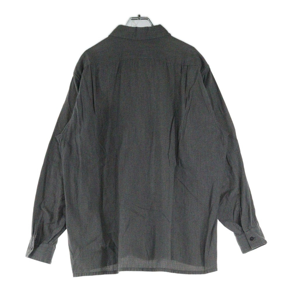 COMOLI(コモリ) 20AW ヨリ杢 オープンカラー 長袖シャツ グレー S03-02005