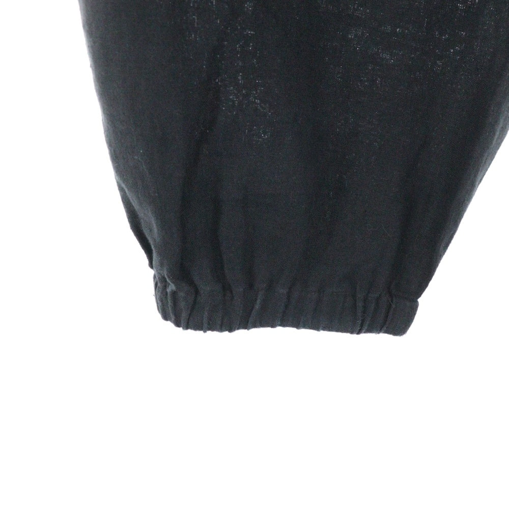 COMOLI(コモリ) 24SS カナパ リネン ドローストリングパンツ ブラック Z01-03009