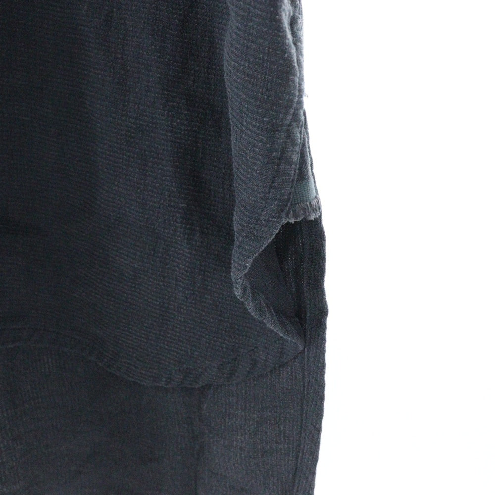 MAATEE&SONS(マーティーアンドサンズ) 24SS PULL OVER SHIRTS L/Silk 二重織 リネンシルク プルオーバー 長袖シャツ ダークグレー MT4103-0611A