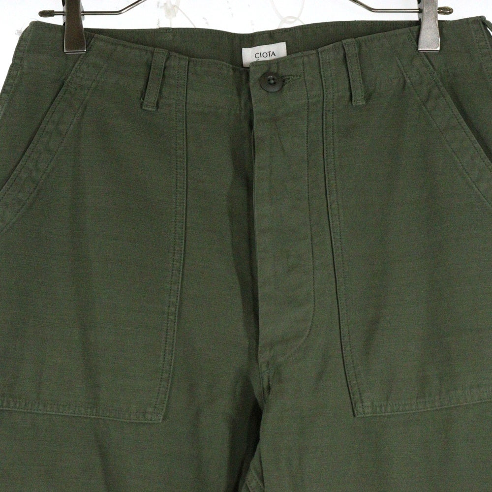 CIOTA(シオタ) Baker Pants スビンコットン ベイカーパンツ カーキ PTLM-152-SW