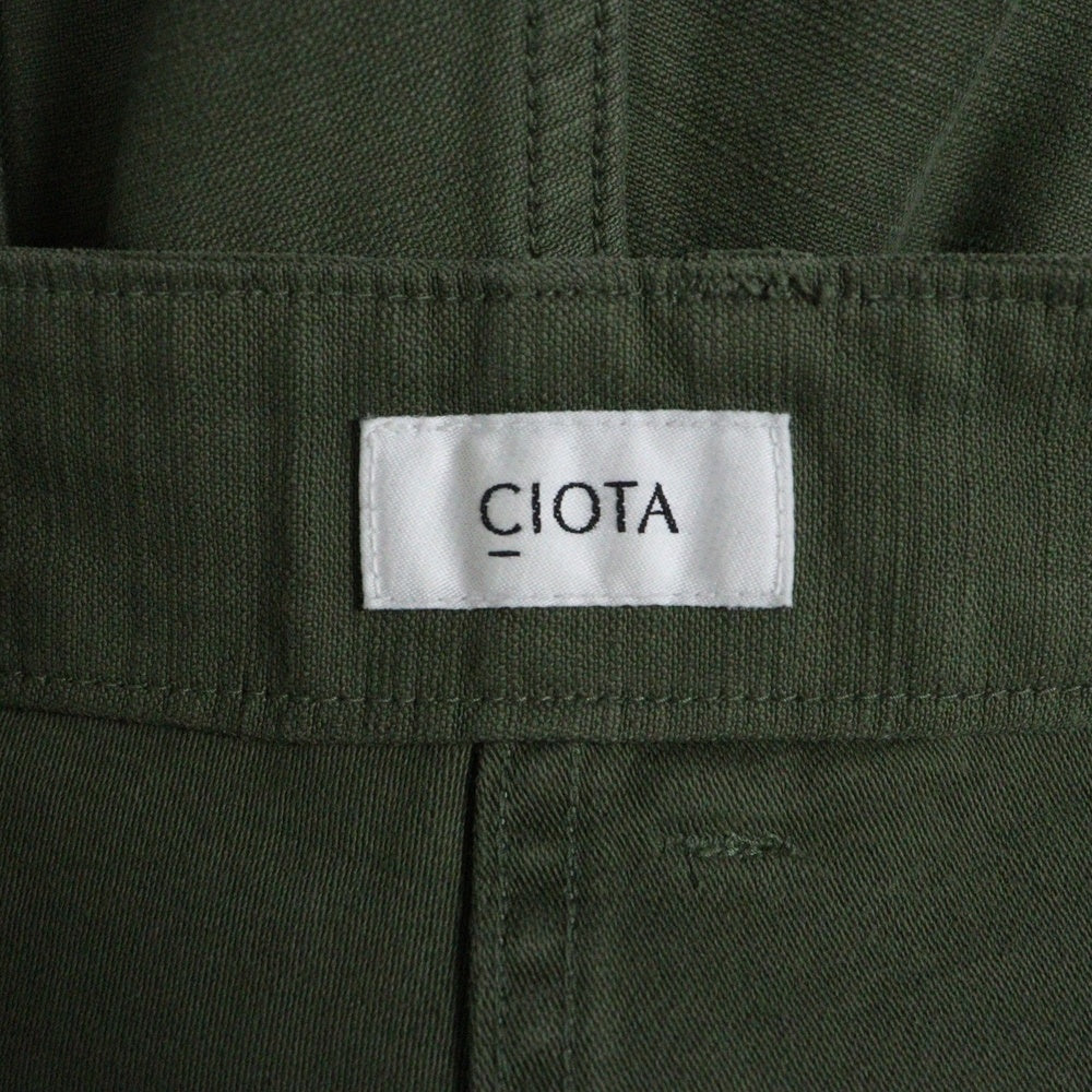 CIOTA(シオタ) Baker Pants スビンコットン ベイカーパンツ カーキ PTLM-152-SW