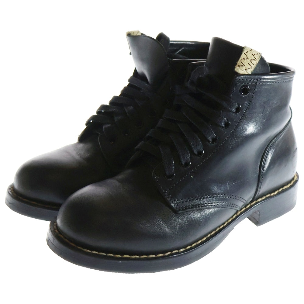 VISVIM(ヴィスヴィム) BRIGADIER BOOTS-FOLK ブリガディエ ベジタブルタンニングホースレザー ハイカット レースアップブーツ ブラック 0124102002015