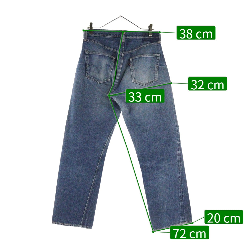 Levi's(リーバイス) 60S VINTAGE 501XX ヴィンテージ 紙パッチ ギャラ無 ボタン裏J刻印 センターセット 両面ビッグE 均等V ボタンフライ デニムパンツ インディゴ