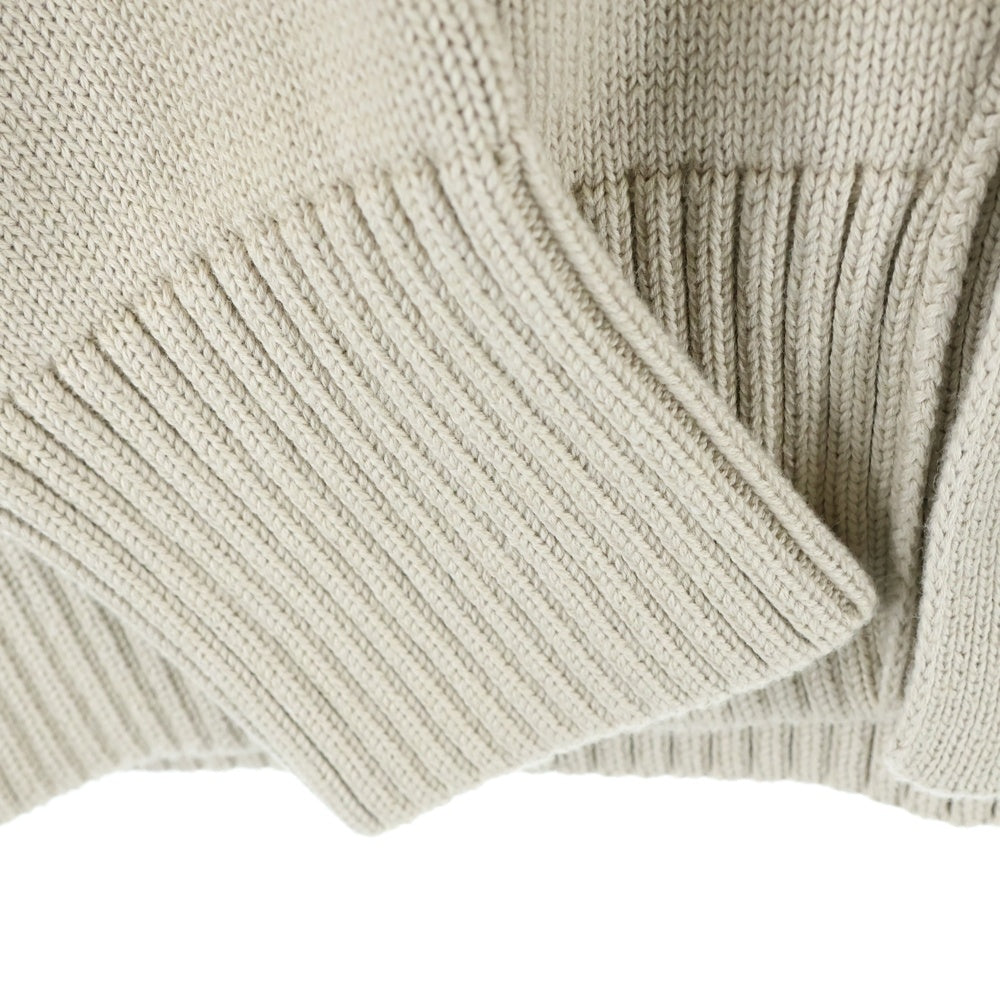 AMI Alexandre Mattiussi(アミアレクサンドルマテュッシ) BIG HEART KNIT CARDIGAN ビッグハートロゴ ニットカーディガン ベージュ E22UKC003.016