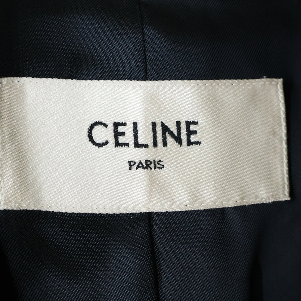 CELINE(セリーヌ) 千鳥格子柄 ハウンドトゥースウール ラグランスリーブ マックコート ブラック/ブラウン/ホワイト 2M047174D