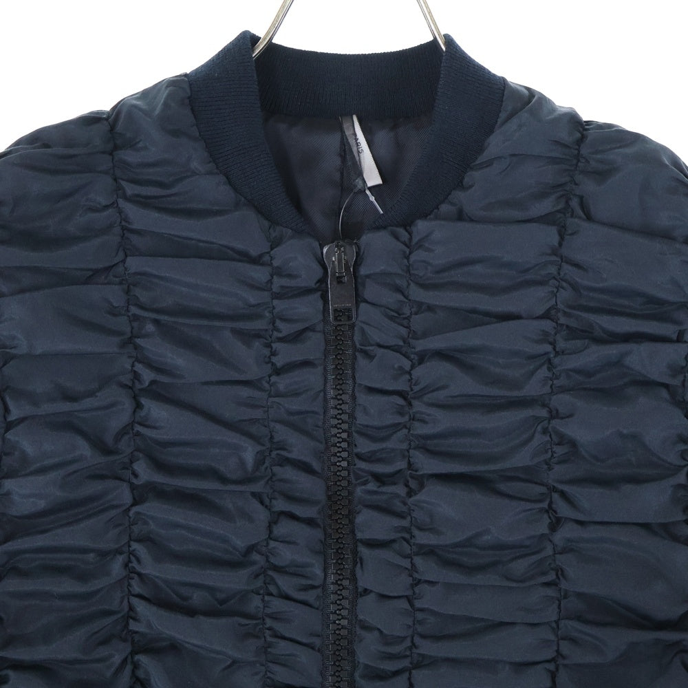 Dior HOMME(ディオールオム) 07SS シャーリング ジップアップ ジャケット ブルゾン ブラック 7E3140350050