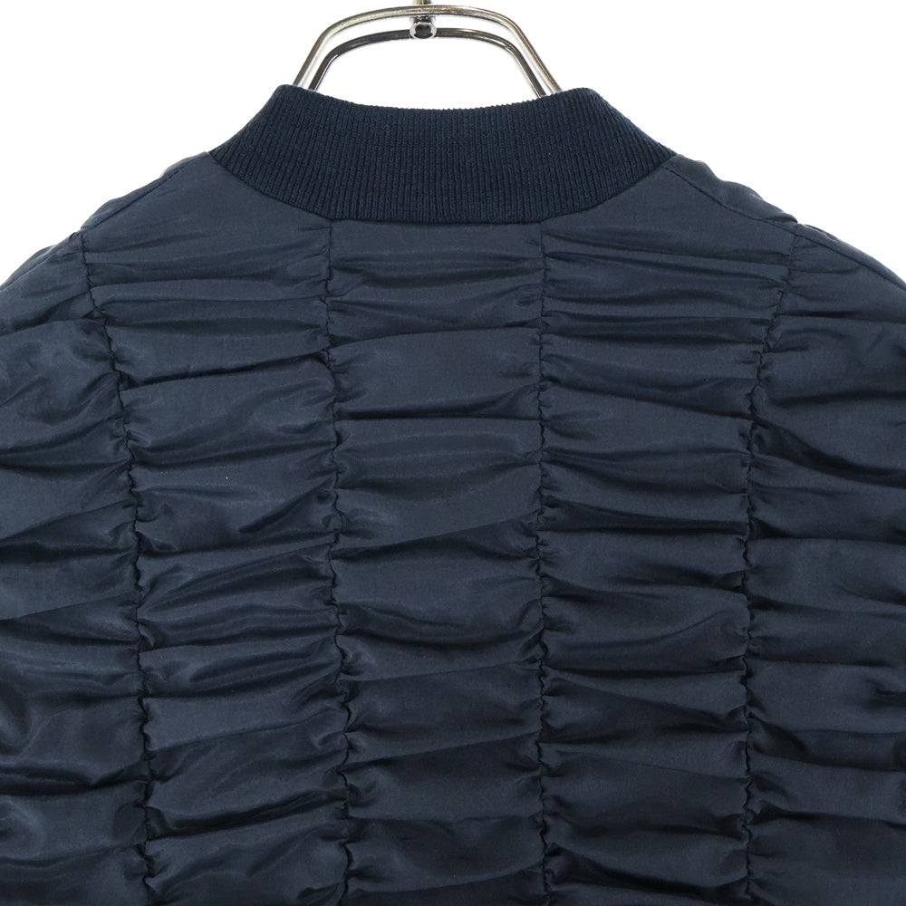 Dior HOMME(ディオールオム) 07SS シャーリング ジップアップ ジャケット ブルゾン ブラック 7E3140350050