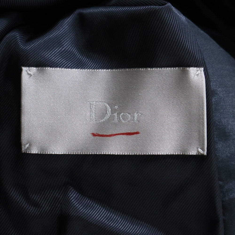 Dior HOMME(ディオールオム) 07SS シャーリング ジップアップ ジャケット ブルゾン ブラック 7E3140350050