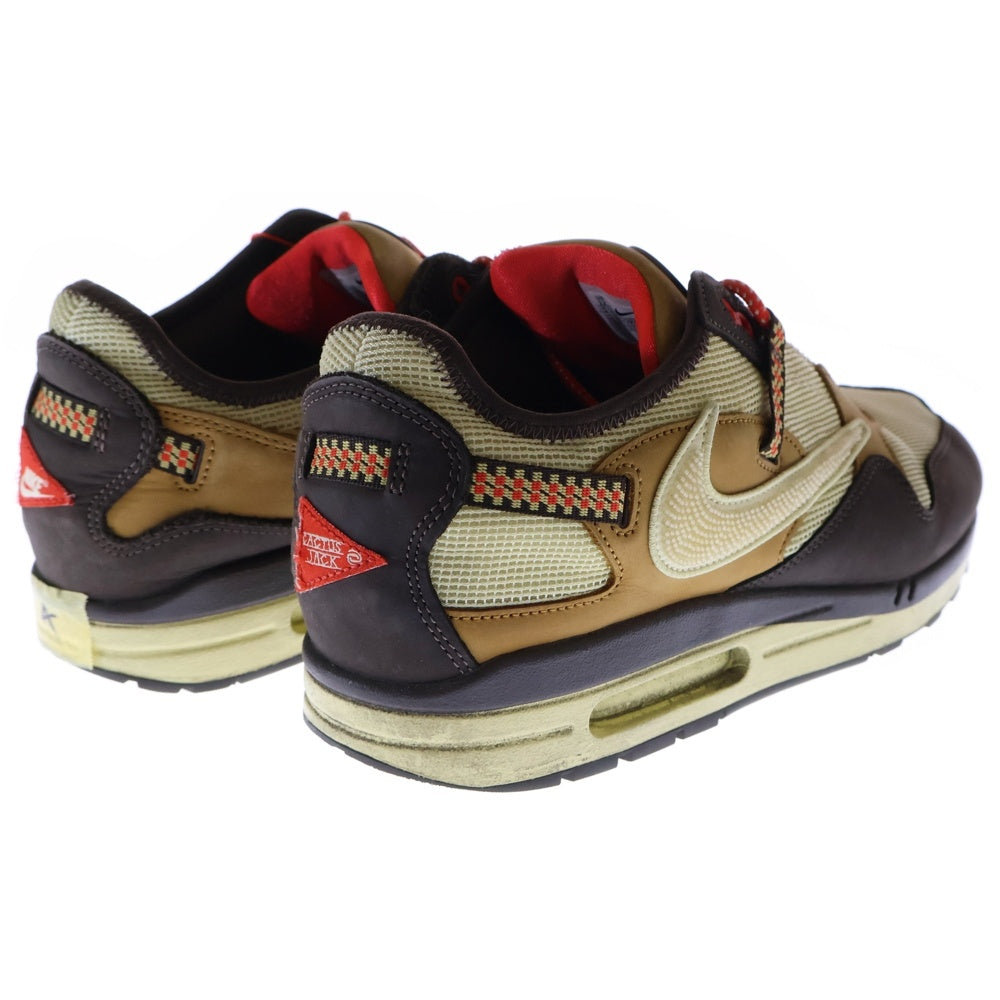 NIKE(ナイキ) × TRAVIS SCOTT AIR MAX 1 CACTUS BROWN トラヴィススコット エアマックス 1 カクタス ローカットスニーカー ブラウン US12/30.0cm DO9392-200
