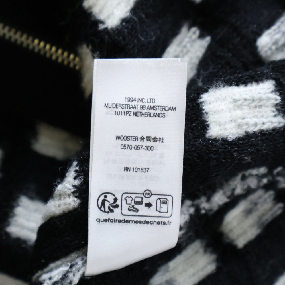SUPREME(シュプリーム) 23SS Gradient Grid Zip Up Polo グラデーション グリッド ジップアップ半袖ポロシャツ カットソー ブラック/グレー