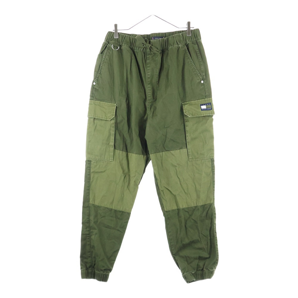 TOMMY HILFIGER(トミーヒルフィガー) ロゴパッチ コットン トラック カーゴパンツ カーキ MW36227