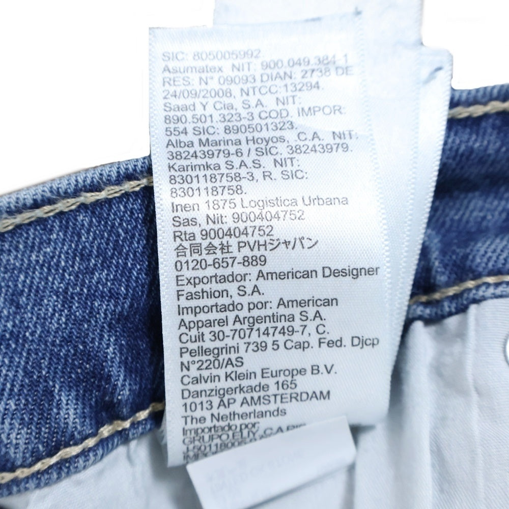 Calvin Klein(カルバンクライン) STANDARDS スタンダーズ ストレッチ ジップフライ ストレートデニムパンツ インディゴブルー 40TM732