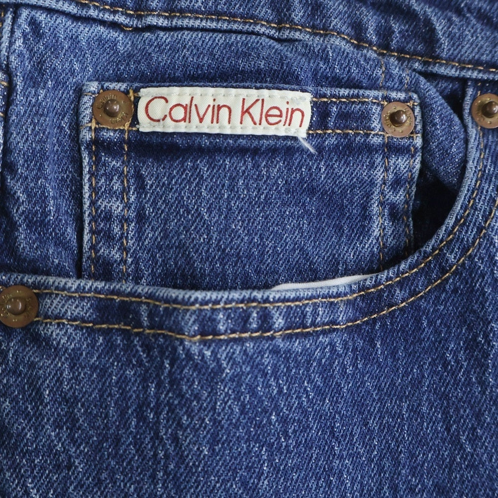 Calvin Klein(カルバンクライン) 5P ジップフライ ストレッチ ストレートデニムパンツ インディゴ 40TM735