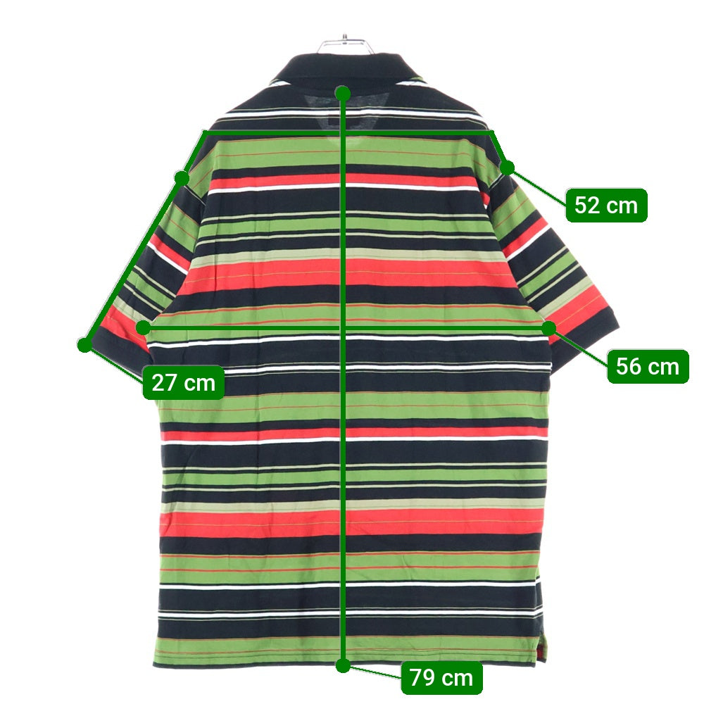 SUPREME(シュプリーム) 23SS Multi Stripe Polo マルチストライプ ロゴエンブロイダリー 半袖ポロシャツ カットソー マルチカラー