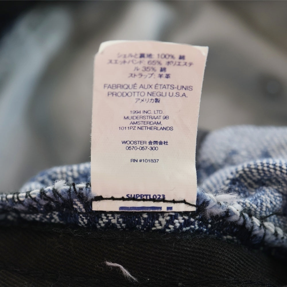 SUPREME(シュプリーム) 22AW Multi Type Jacquard Denim 6-Panel マルチタイプジャガード ロゴ総柄 6パネル デニム キャップ 帽子 インディゴブルー