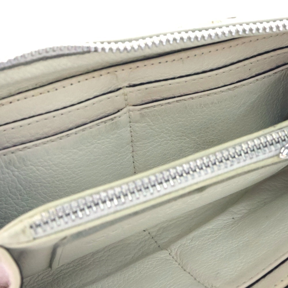 CHROME HEARTS(クロムハーツ) REC F ZIP/QUILTED クロスパッチ キルティングレザーウォレット 財布 ホワイト