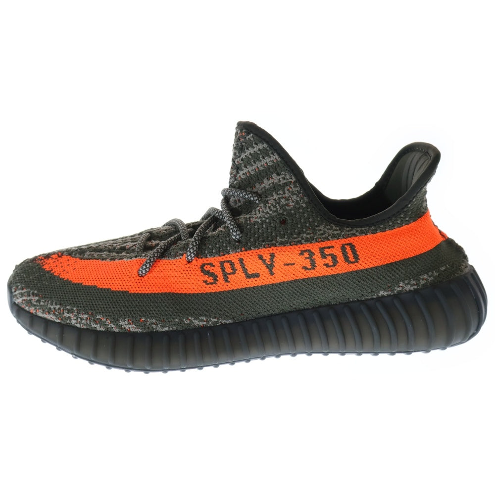 adidas(アディダス) YEEZY BOOST 350 V2 CABON BELUGA イージーブースト カーボン ベルーガ ローカットスニーカー グレー/オレンジ US9.5/27.5cm HQ7045