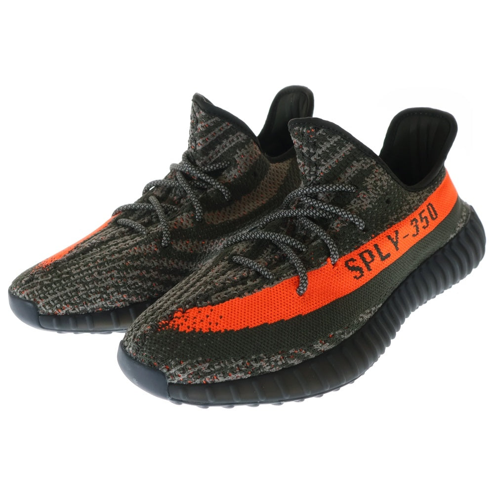 adidas(アディダス) YEEZY BOOST 350 V2 CABON BELUGA イージーブースト カーボン ベルーガ ローカットスニーカー グレー/オレンジ US9.5/27.5cm HQ7045