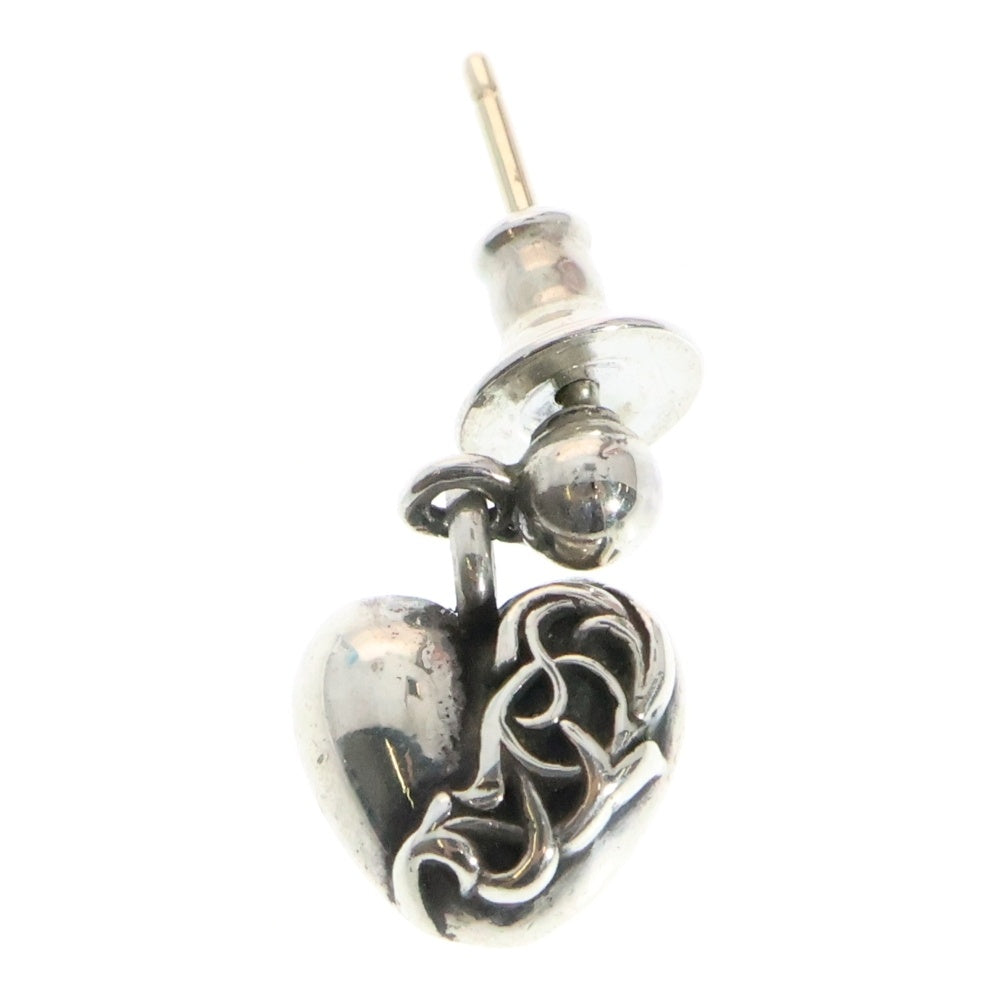 CHROME HEARTS(クロムハーツ) HEART DRP ハートドロップド ピアス シルバー