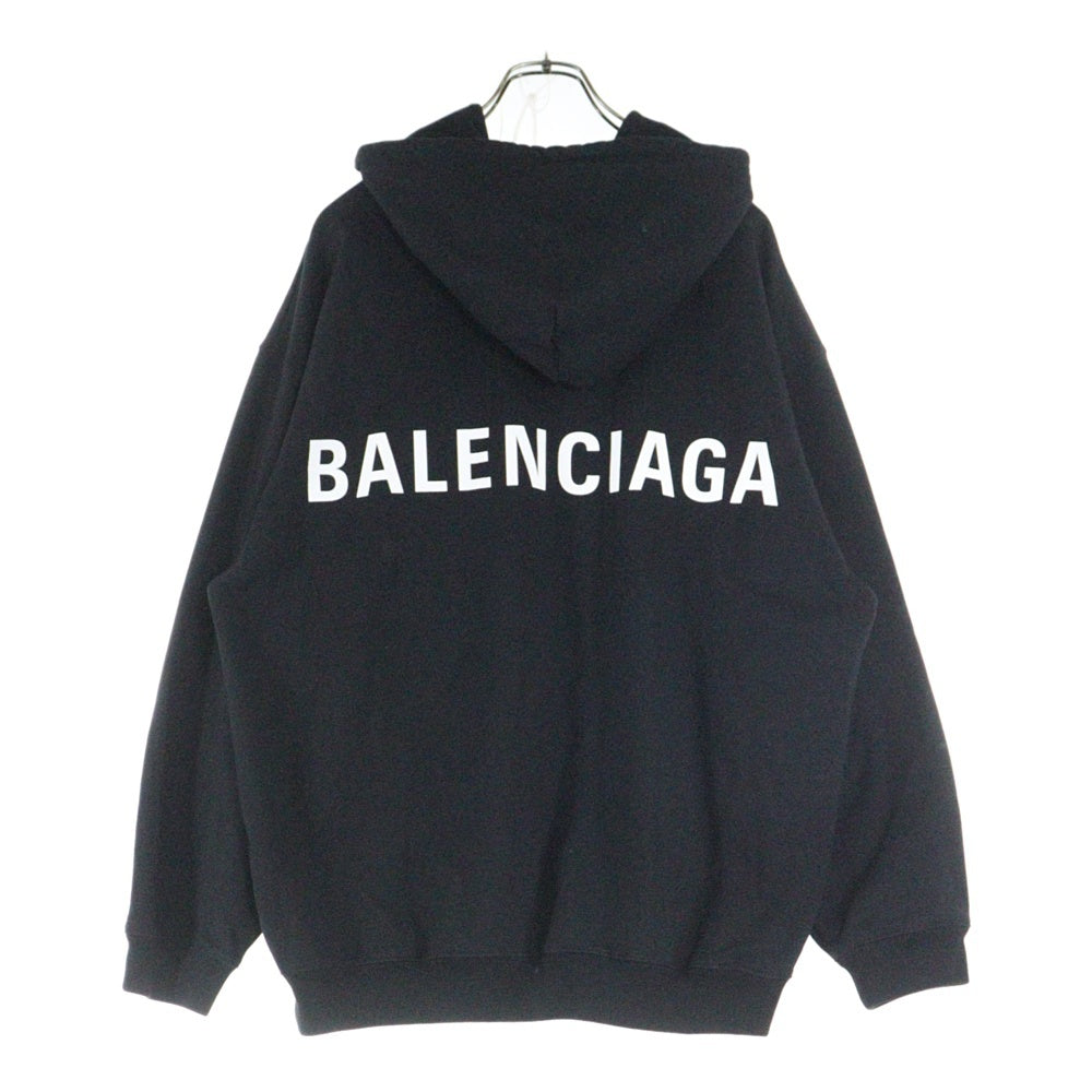 BALENCIAGA(バレンシアガ) バックロゴプリント プルオーバーフーディ スウェットパーカー ブラック 570811 TAV37