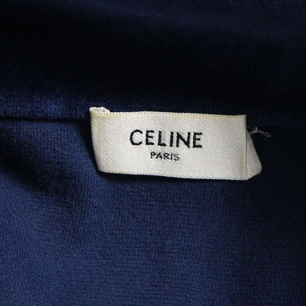 CELINE(セリーヌ) 20SS トリオンフ刺繍 ベロア トラックジャケット ネイビー 2Y146679I