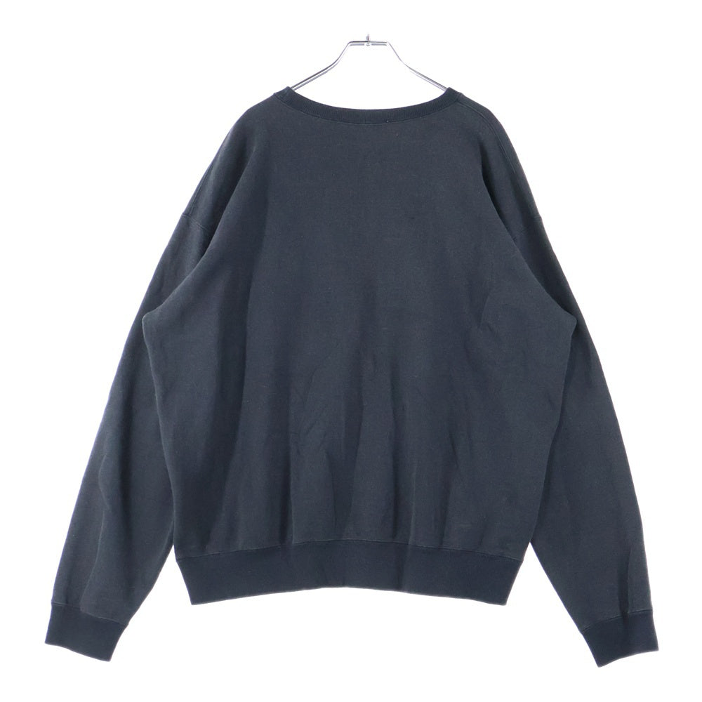 MAISON KITSUNE(メゾンキツネ) EXCLUSIVE エクスクルーシブフォックス クルーネック スウェット トレーナー ブラック KMM32780