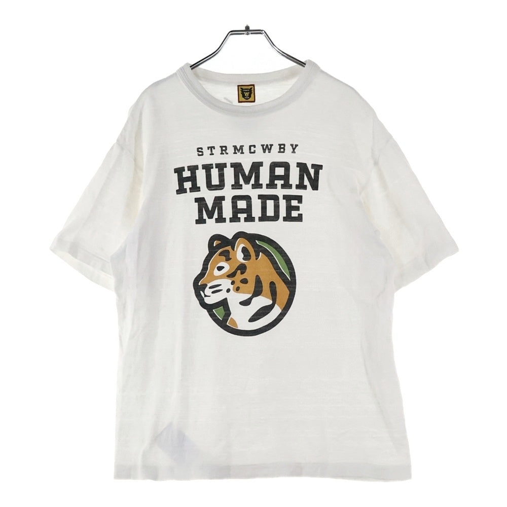 HUMAN MADE(ヒューマンメイド) 23SS GRAPHIC T-SHIRT 8 タイガープリント クルーネック 半袖Tシャツ カットソー ホワイト HM26TE008