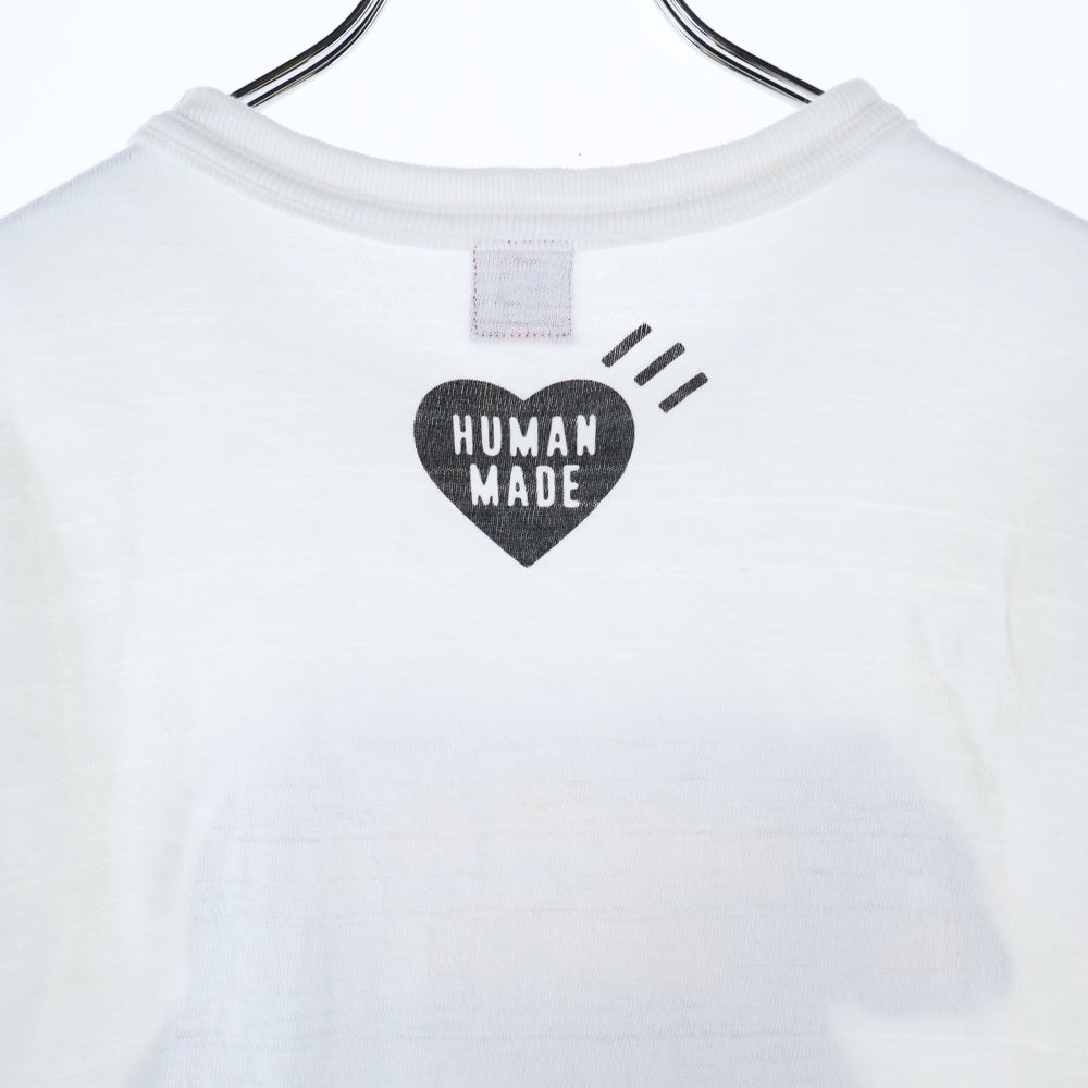 HUMAN MADE(ヒューマンメイド) GRAPHIC T-SHIRT 11 ベアープリント クルーネック コットン 半袖Tシャツ カットソー ホワイト HM25TE011