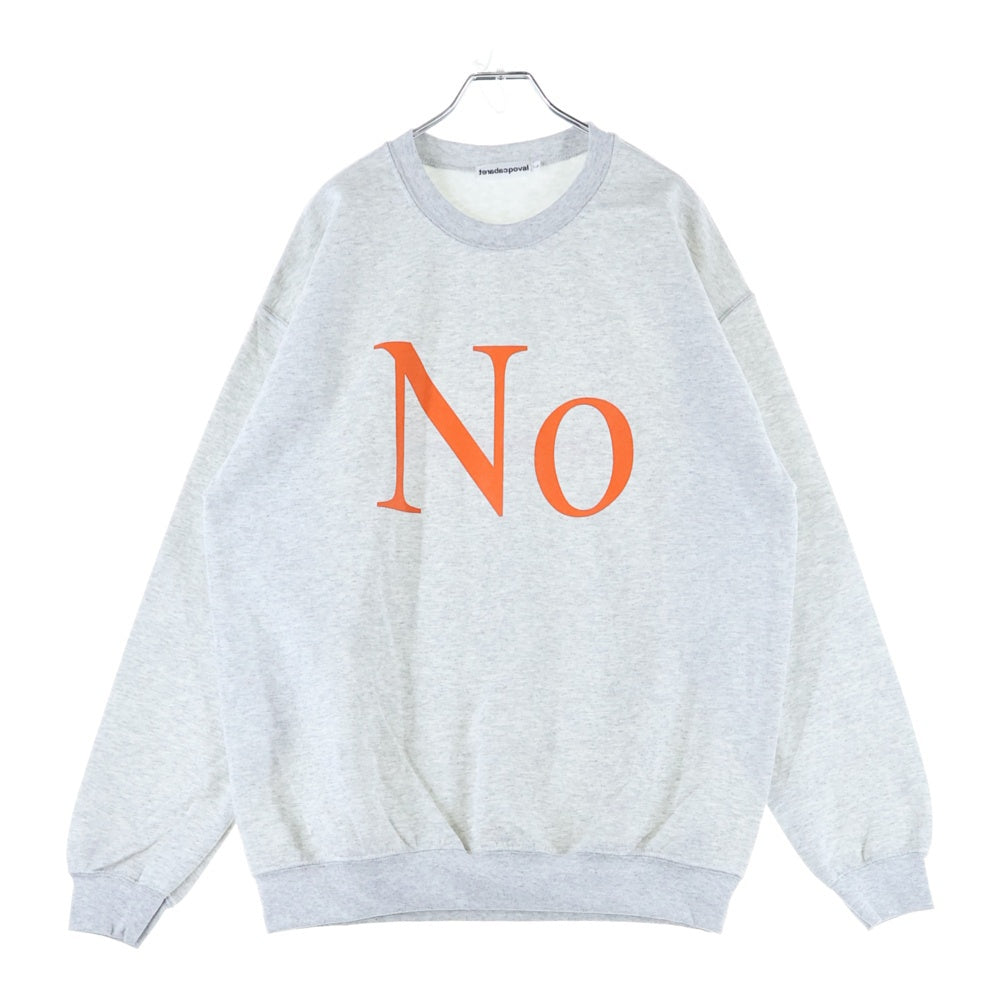 CABARET POVAL(キャバレーポバール) NO CREWNECK クルーネックスウェットトレーナー グレー